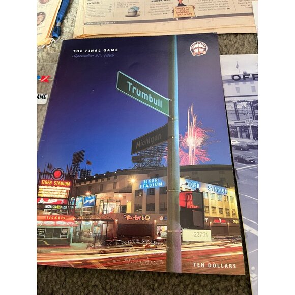 Vtg Sep. 27, 1999 Lot Of 10 Items The Final Game Detroit Tigers Detroit Stadium - Picture 6 of 10